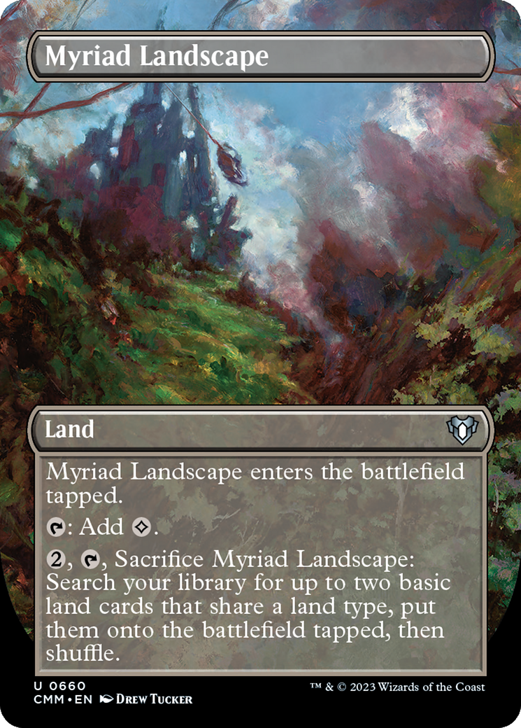 Myriad Landscape (Borderless Alternate Art) [Commander Masters] - The Mythic Store | 24h Order Processing