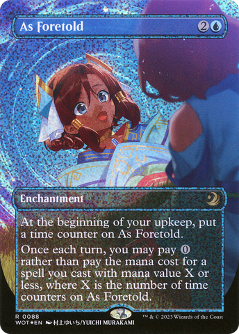 As Foretold (Anime Borderless) (Confetti Foil) [Wilds of Eldraine: Enchanting Tales] - The Mythic Store | 24h Order Processing
