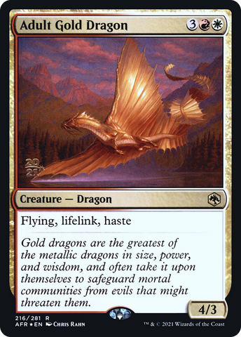 Adult Gold Dragon [Dungeons & Dragons: Adventures in the Forgotten Realms Prerelease Promos] - The Mythic Store | 24h Order Processing