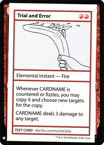 Trial and Error [Mystery Booster Playtest Cards] - The Mythic Store | 24h Order Processing
