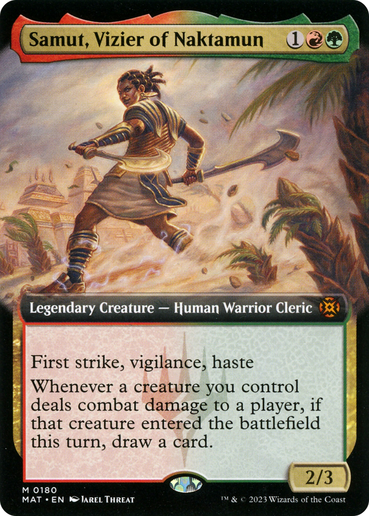 Samut, Vizier of Naktamun (Extended Art) [March of the Machine: The Aftermath] - The Mythic Store | 24h Order Processing