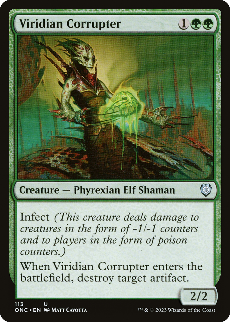 Viridian Corrupter [Phyrexia: All Will Be One Commander] - The Mythic Store | 24h Order Processing