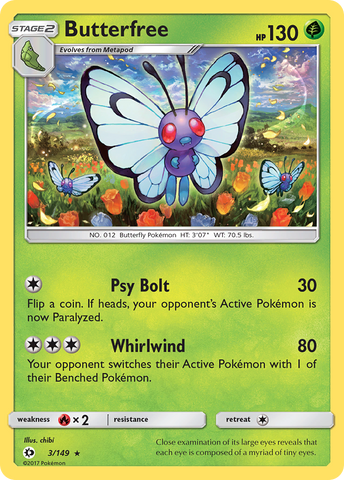 Butterfree (3/149) [Sun & Moon: Base Set] - The Mythic Store | 24h Order Processing