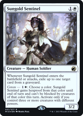 Sungold Sentinel [Innistrad: Midnight Hunt Prerelease Promos] - The Mythic Store | 24h Order Processing