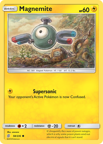 Magnemite (58/236) [Sun & Moon: Unified Minds] - The Mythic Store | 24h Order Processing