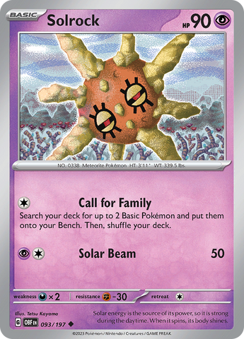 Solrock (093/197) [Scarlet & Violet: Obsidian Flames] - The Mythic Store | 24h Order Processing
