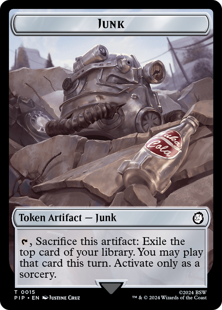 Robot // Junk Double-Sided Token [Fallout Tokens] - The Mythic Store | 24h Order Processing