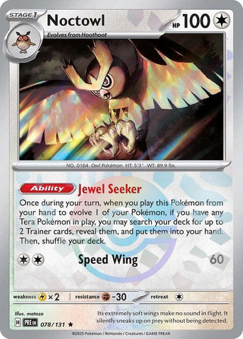 Noctowl (078/131) (Poke Ball Pattern) [Scarlet & Violet: Prismatic Evolutions] - The Mythic Store | 24h Order Processing