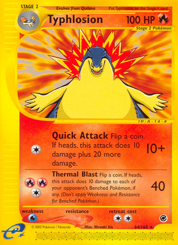 Typhlosion (64/165) [Expedition: Base Set] - The Mythic Store | 24h Order Processing