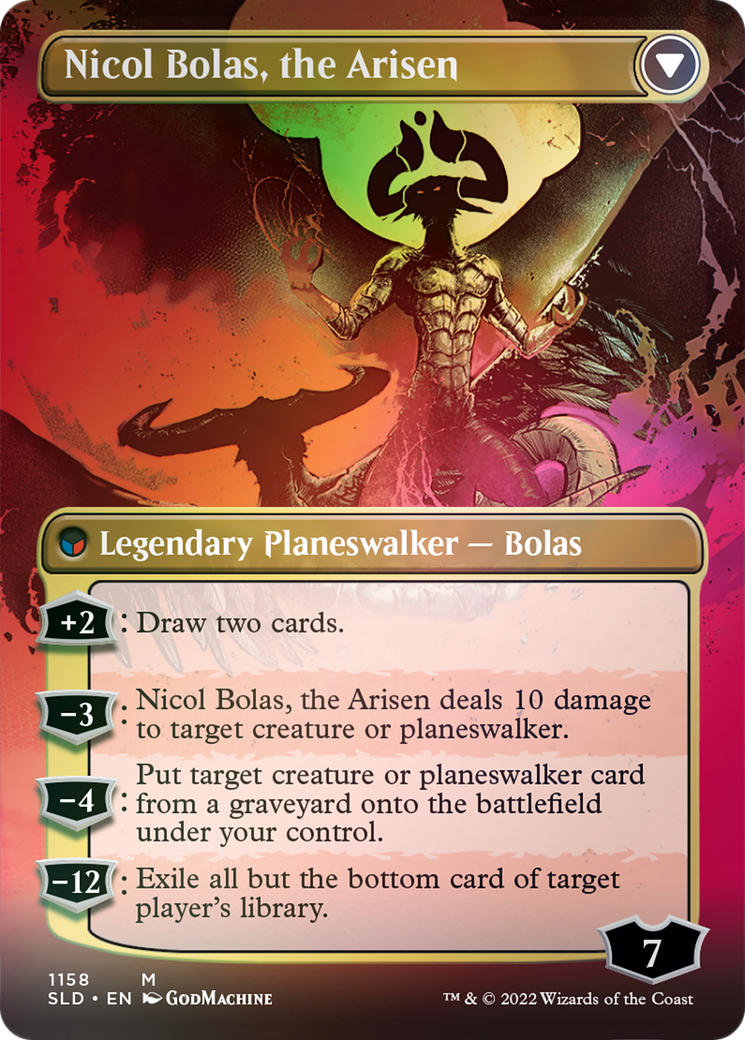 Nicol Bolas, the Ravager // Nicol Bolas, the Arisen (Display Commander) (Borderless) [Secret Lair: From Cute to Brute] - The Mythic Store | 24h Order Processing