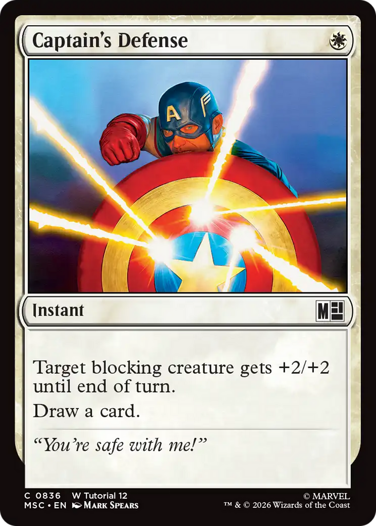 Captain's Defense [Marvel Super Heroes Commander] - The Mythic Store | 24h Order Processing