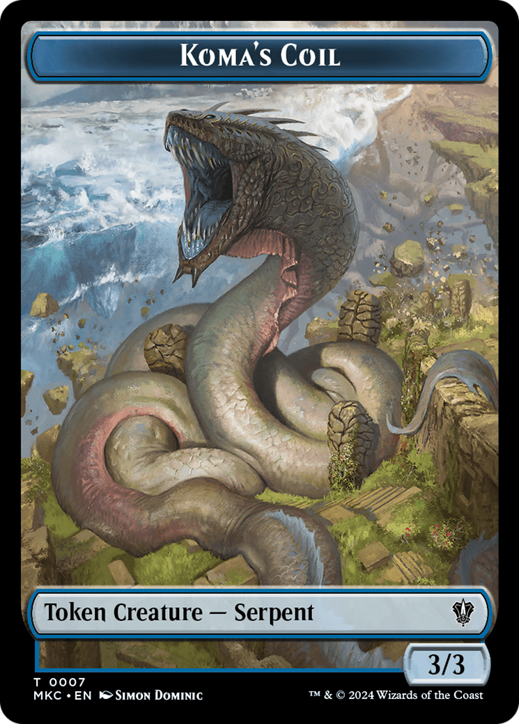 Drake // Koma's Coil Double-Sided Token [Murders at Karlov Manor Commander Tokens] - The Mythic Store | 24h Order Processing