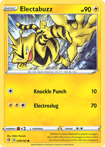 Electabuzz (058/192) [Sword & Shield: Rebel Clash] - The Mythic Store | 24h Order Processing