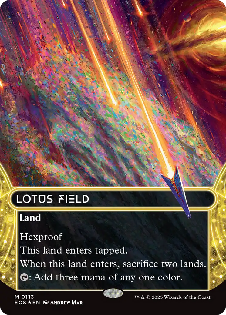 Lotus Field (0113) (Borderless) (Galaxy Foil) [Edge of Eternities: Stellar Sights] - The Mythic Store | 24h Order Processing