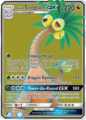 Alolan Exeggutor GX (107/111) [Sun & Moon: Crimson Invasion] - The Mythic Store | 24h Order Processing