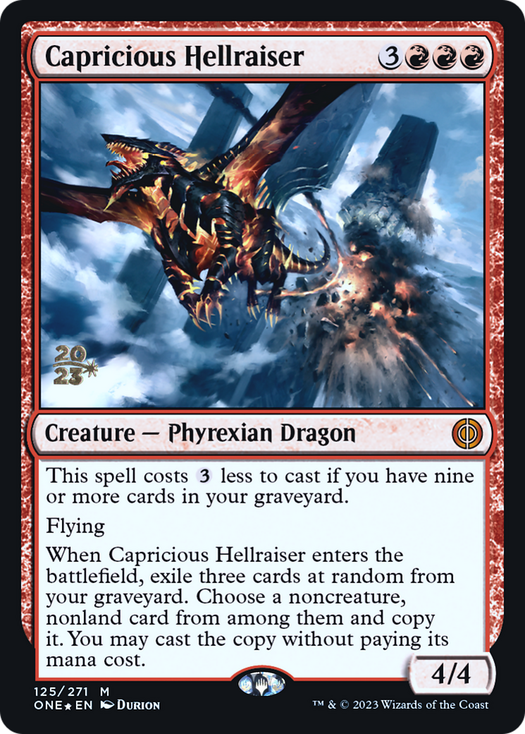 Capricious Hellraiser [Phyrexia: All Will Be One Prerelease Promos] - The Mythic Store | 24h Order Processing