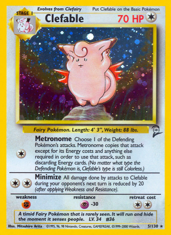 Clefable (5/130) [Base Set 2] - The Mythic Store | 24h Order Processing