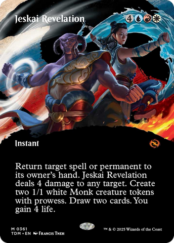 Jeskai Revelation (Borderless) [Tarkir: Dragonstorm] - The Mythic Store | 24h Order Processing