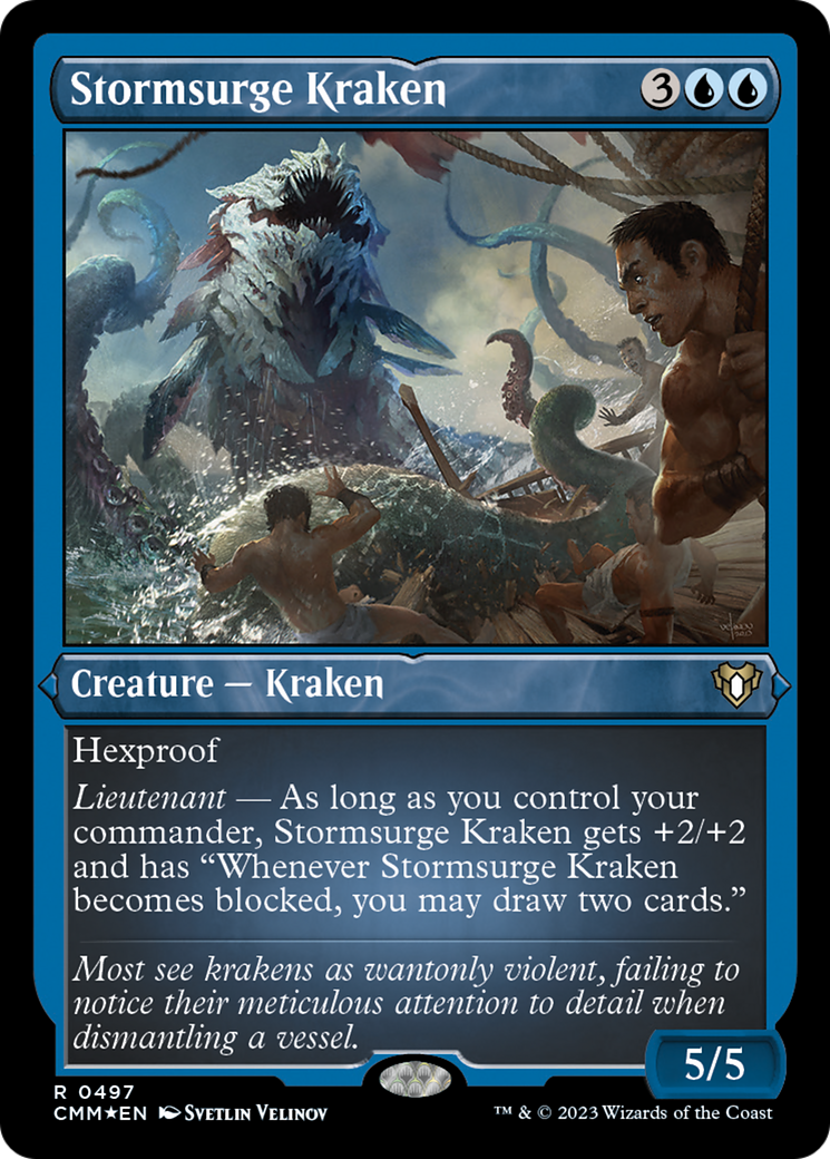 Stormsurge Kraken (Foil Etched) [Commander Masters] - The Mythic Store | 24h Order Processing