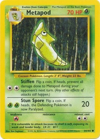 Metapod (54/102) [Base Set Unlimited] - The Mythic Store | 24h Order Processing