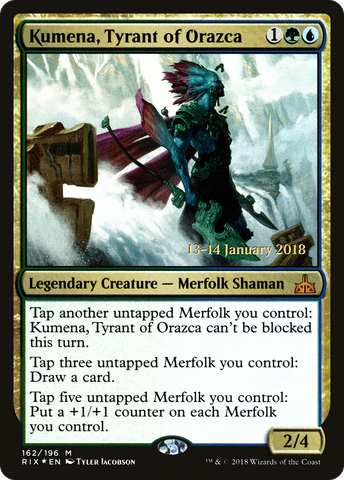 Kumena, Tyrant of Orazca [Rivals of Ixalan Prerelease Promos] - The Mythic Store | 24h Order Processing