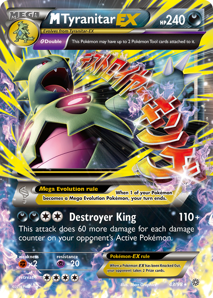 M Tyranitar EX (43/98) [XY: Ancient Origins] - The Mythic Store | 24h Order Processing