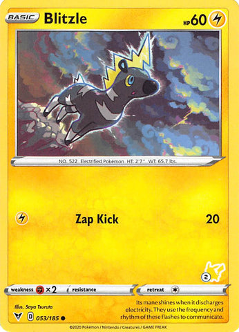 Blitzle (053/185) (Pikachu Stamp #2) [Battle Academy 2022] - The Mythic Store | 24h Order Processing