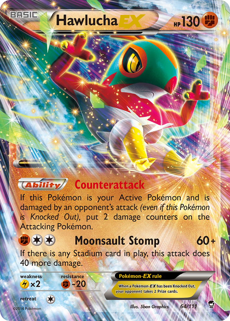 Hawlucha EX (64/111) [XY: Furious Fists] - The Mythic Store | 24h Order Processing