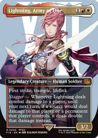 Lightning, Army of One (Borderless) (0400) [FINAL FANTASY] - The Mythic Store | 24h Order Processing