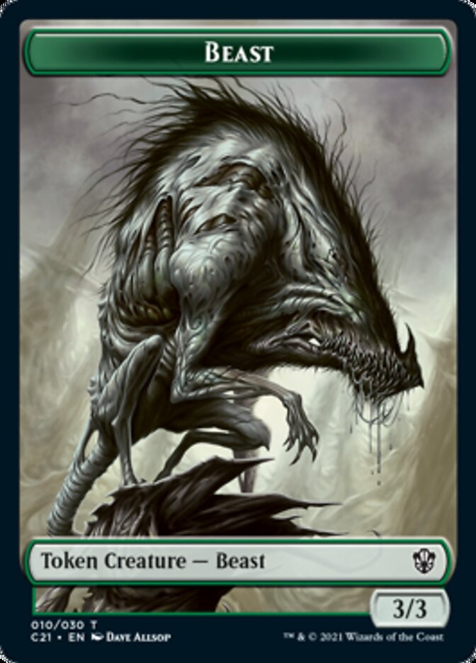 Beast (010) // Fish Double-Sided Token [Commander 2021 Tokens] - The Mythic Store | 24h Order Processing