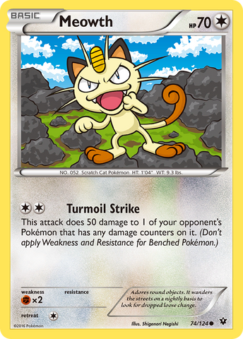 Meowth (74/124) [XY: Fates Collide] - The Mythic Store | 24h Order Processing