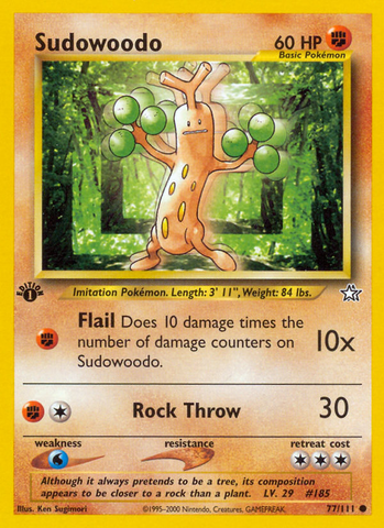 Sudowoodo (77/111) [Neo Genesis 1st Edition] - The Mythic Store | 24h Order Processing