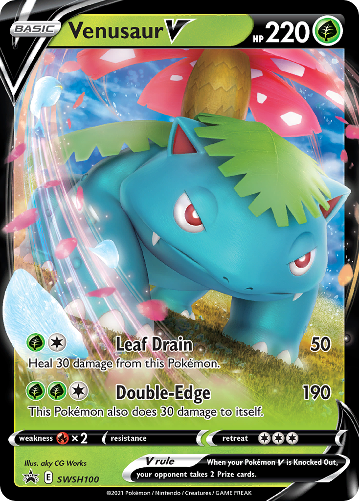 Venusaur V (SWSH100) [Sword & Shield: Black Star Promos] - The Mythic Store | 24h Order Processing