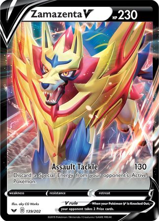 Zamazenta V (139/202) (Jumbo Card) [Sword & Shield: Base Set] - The Mythic Store | 24h Order Processing
