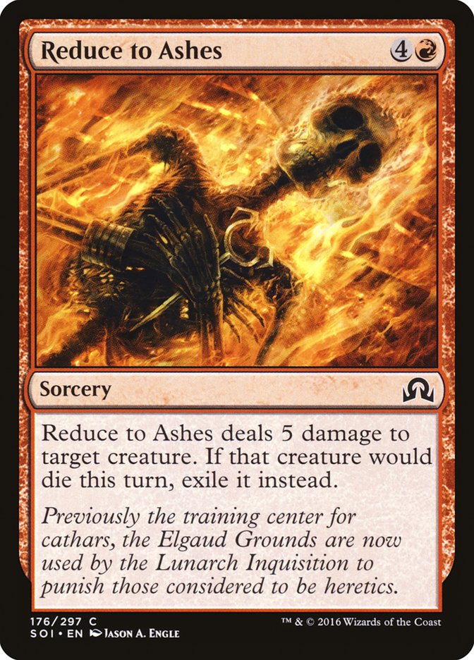 Reduce to Ashes [Shadows over Innistrad] - The Mythic Store | 24h Order Processing