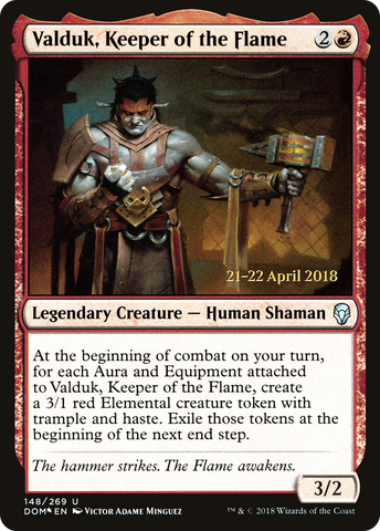 Valduk, Keeper of the Flame [Dominaria Prerelease Promos] - The Mythic Store | 24h Order Processing