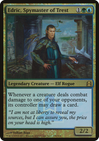 Edric, Spymaster of Trest (Launch) (Oversized) [Commander 2011 Oversized] - The Mythic Store | 24h Order Processing