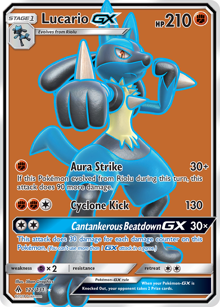 Lucario GX (122/131) [Sun & Moon: Forbidden Light] - The Mythic Store | 24h Order Processing