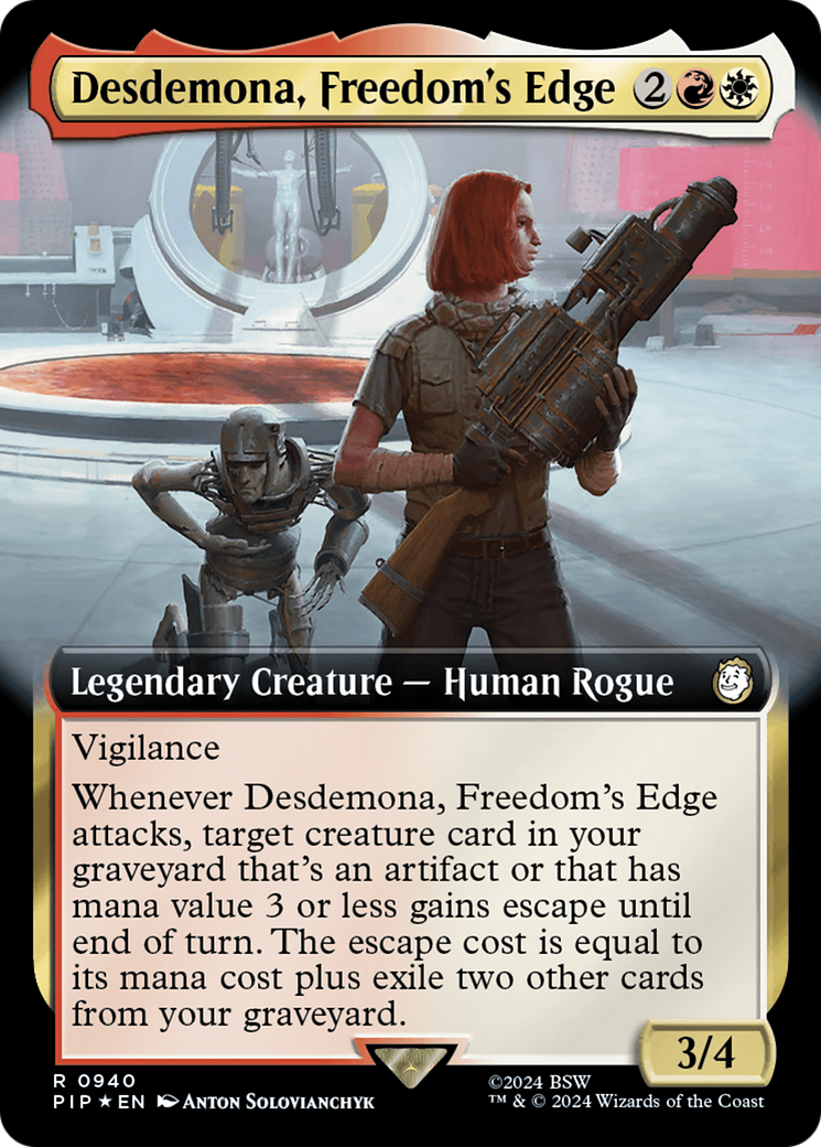 Desdemona, Freedom's Edge (Extended Art) (Surge Foil) [Fallout] - The Mythic Store | 24h Order Processing