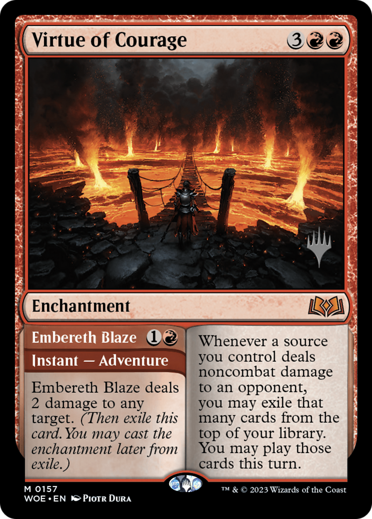 Virtue of Courage //Embereth Blaze (Promo Pack) [Wilds of Eldraine Promos] - The Mythic Store | 24h Order Processing
