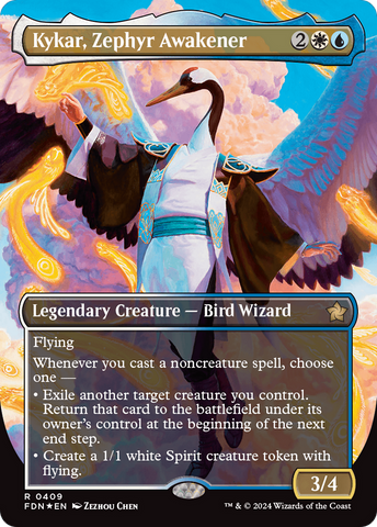 Kykar, Zephyr Awakener (Borderless) (Mana Foil) [Foundations] - The Mythic Store | 24h Order Processing