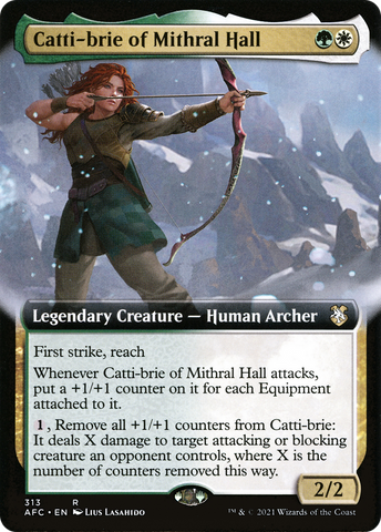 Catti-brie of Mithral Hall (Extended Art) [Dungeons & Dragons: Adventures in the Forgotten Realms Commander] - The Mythic Store | 24h Order Processing