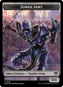 Human Warrior // Zombie Army Double-Sided Token [Commander Masters Tokens] - The Mythic Store | 24h Order Processing