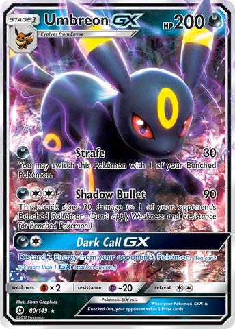Umbreon GX (80/149) [Sun & Moon: Base Set] - The Mythic Store | 24h Order Processing