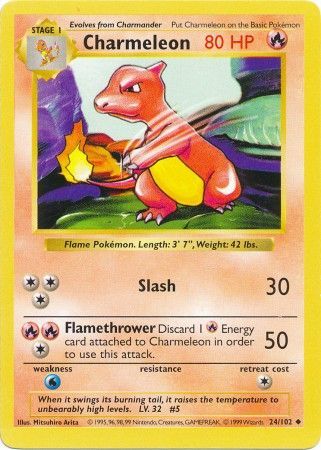 Charmeleon (24/102) [Base Set Shadowless Unlimited] - The Mythic Store | 24h Order Processing