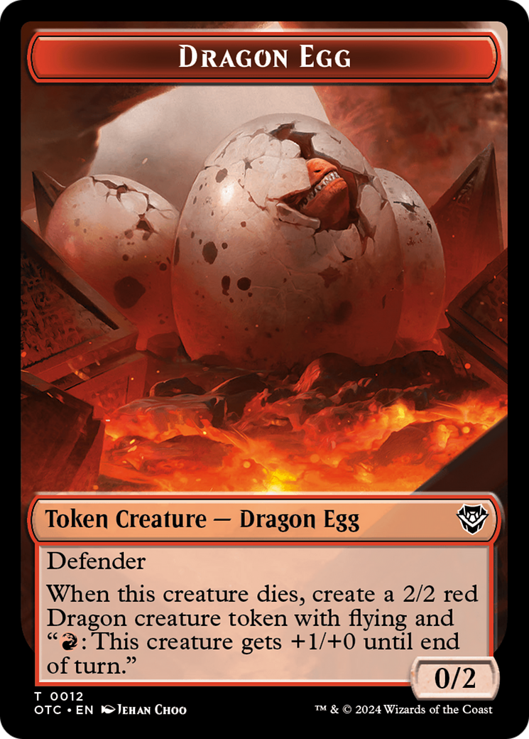 Dragon Egg // Dragon Double-Sided Token [Outlaws of Thunder Junction Commander Tokens] - The Mythic Store | 24h Order Processing
