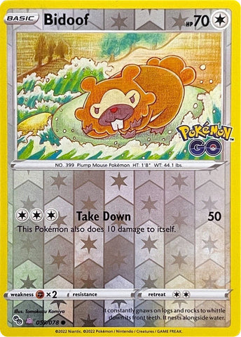 Bidoof (059/078) (Peelable Ditto) [Pokémon GO] - The Mythic Store | 24h Order Processing