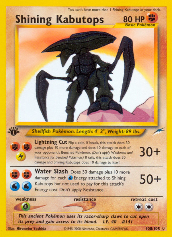 Shining Kabutops (108/105) [Neo Destiny 1st Edition] - The Mythic Store | 24h Order Processing