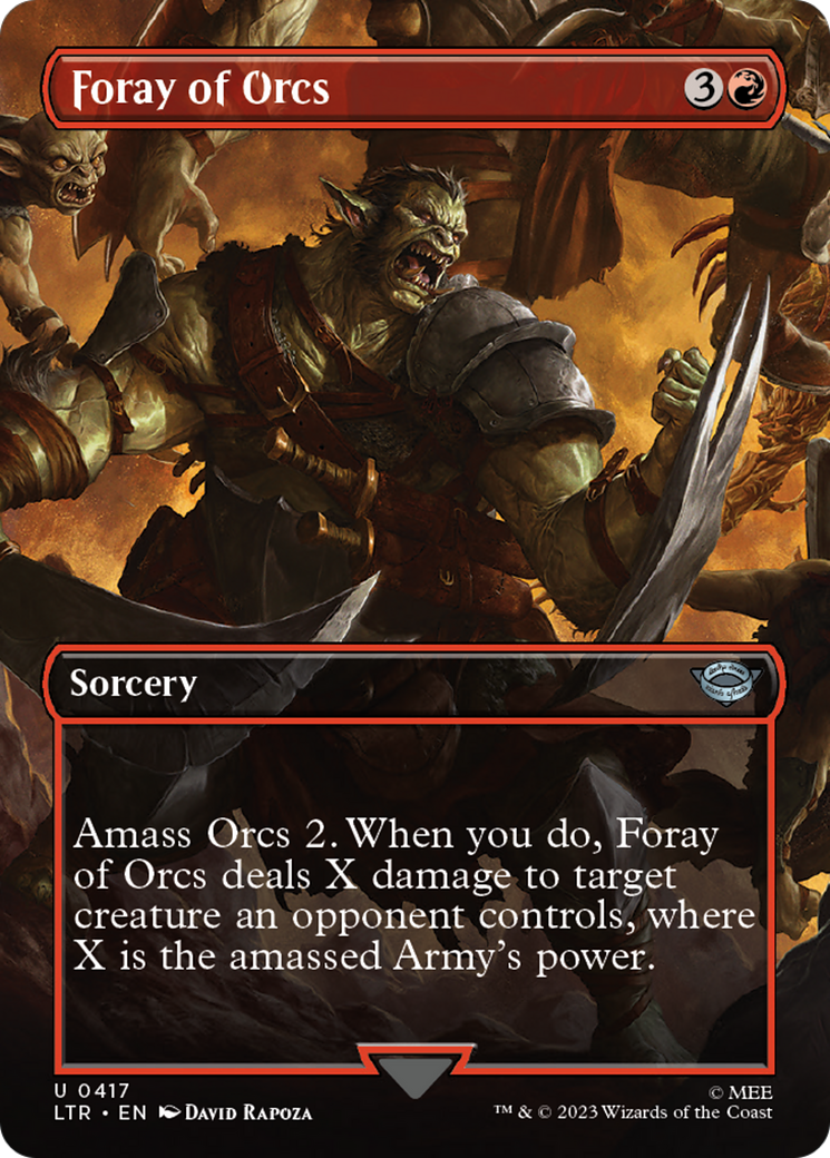 Foray of Orcs (Borderless Alternate Art) [The Lord of the Rings: Tales of Middle-Earth] - The Mythic Store | 24h Order Processing