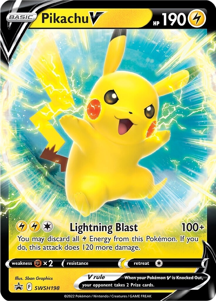 Pikachu V (SWSH198) (Jumbo Card) [Sword & Shield: Black Star Promos] - The Mythic Store | 24h Order Processing